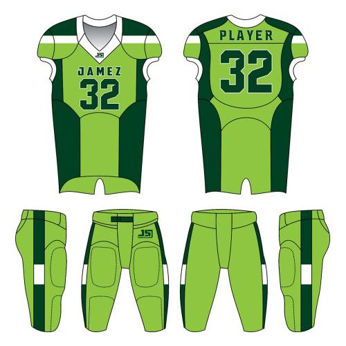 American Football Uniforms (Green And Dark Green)