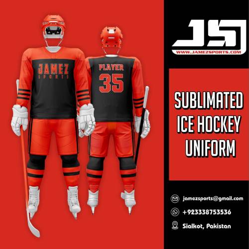 Ice Hockey Jersey (Red And Black)