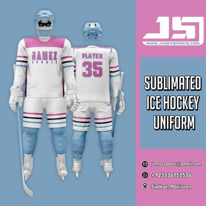  White, Purple And Blue Ice Hockey Jersey  Manufacturers, Suppliers, Exporters in Texas