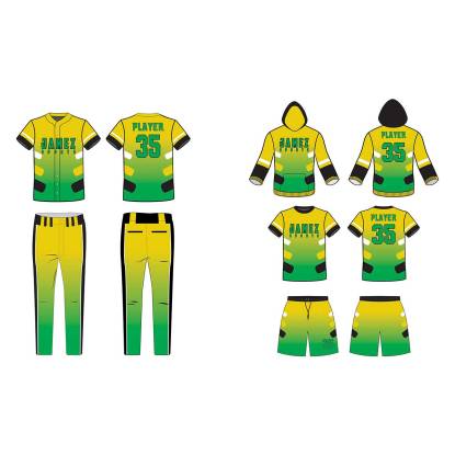 Baseball Uniforms (Light Green And Yellow) Manufacturers,Suppliers, Exporters in Texas