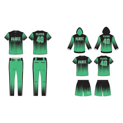 Baseball Uniforms (Sea Green And Black) Manufacturers,Suppliers, Exporters in Texas