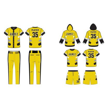 Baseball Uniforms (Yellow And Dark Blue) Manufacturers,Suppliers, Exporters in Texas