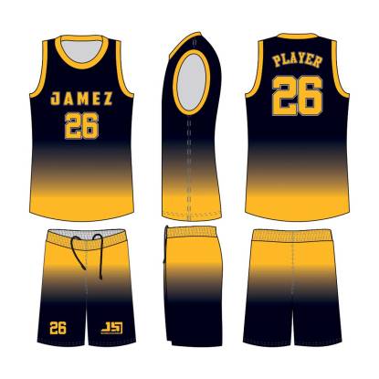 Basketball Uniforms (Black And Light Yellow) Manufacturers,Suppliers, Exporters in Texas