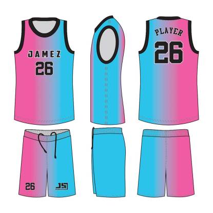 Basketball Uniforms (Pink And Light Blue) Manufacturers,Suppliers, Exporters in Texas