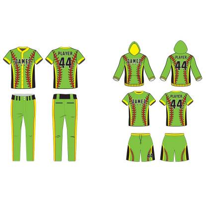 Green, Yellow And Red Softball Uniforms  Manufacturers, Suppliers, Exporters in Texas